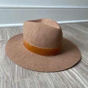 Lack of Color Benson Tri Brown 100% Wool Hat Sz L EUC